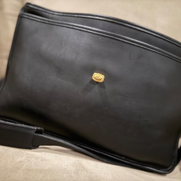 Vintage COACH Black Leather Lexington Briefcase - Picture 7 of 10